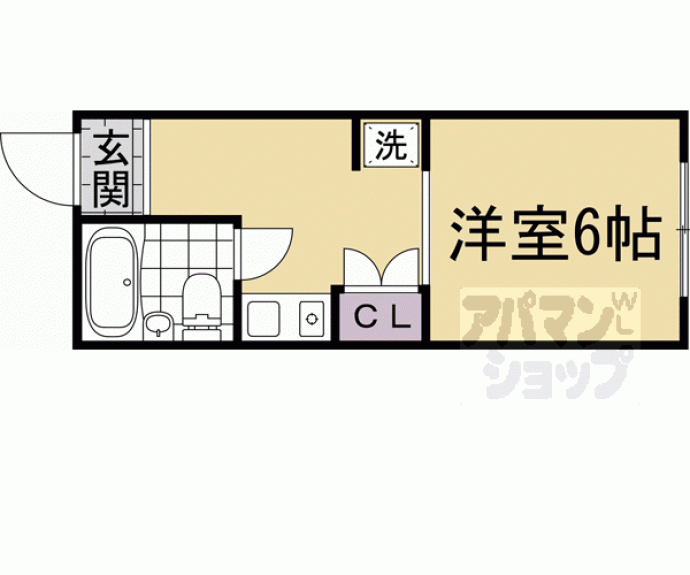 【パインフィールド北白川Ⅰ・Ⅱ】間取