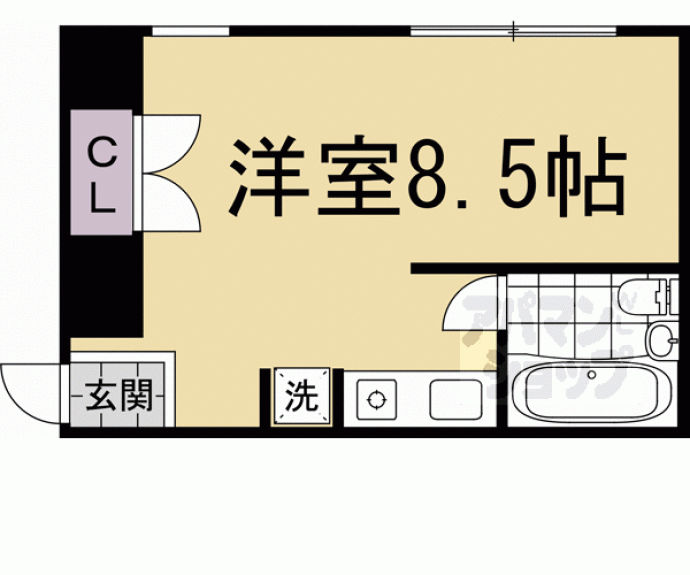 【パインフィールド北白川Ⅰ・Ⅱ】間取