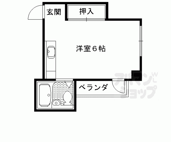 【岩倉中大鷺町マンション】間取