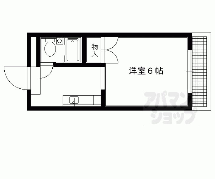 【コーポ下鴨　ミカサ】間取