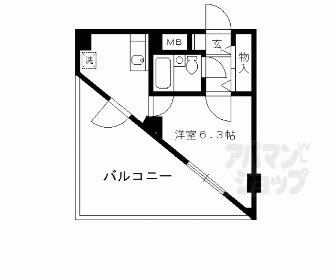 【リバティ東大路】間取