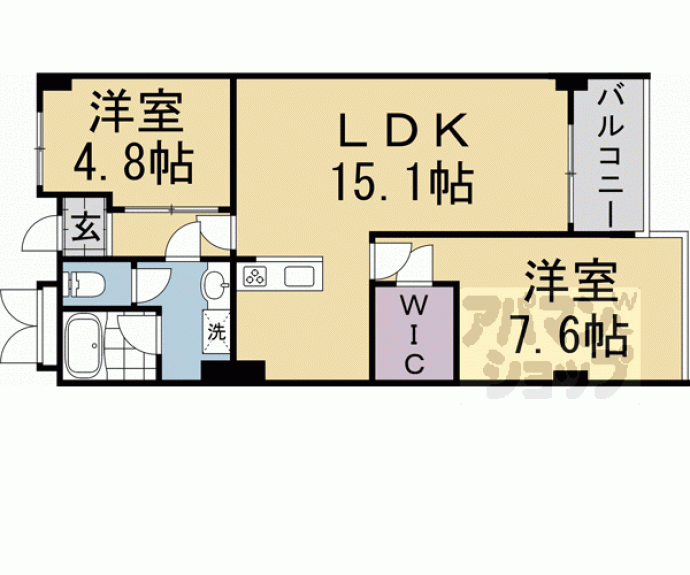 【イヌイ星の子ハイツ】間取