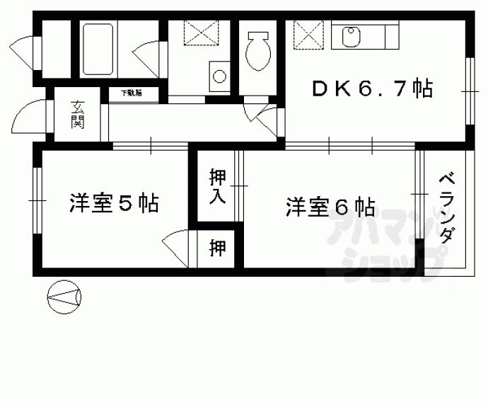 【コスモ星の子ハイツ】間取