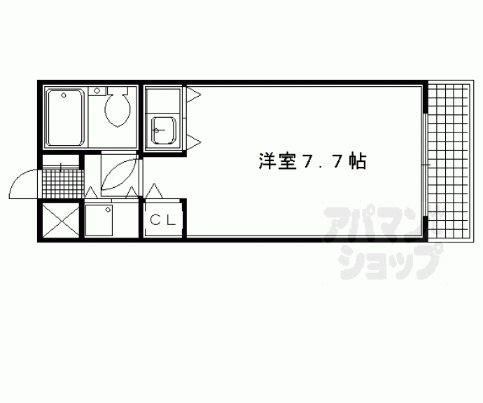 【ＤＥＴＯＭ－１西陣聚楽Ⅱ】間取