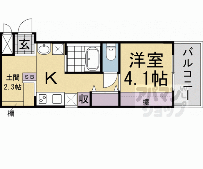 【ＤＥＴＯＭ－１烏丸一条】間取