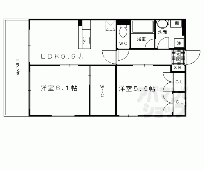 【ヴェルデ山科】間取
