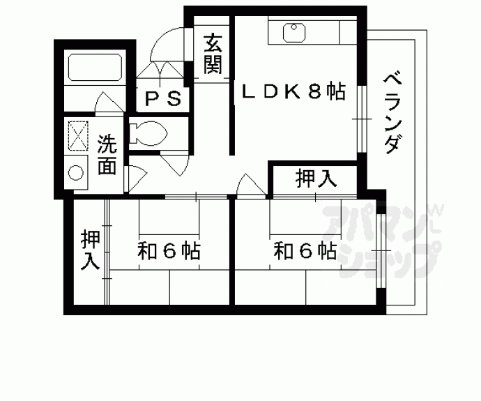 【イストワール御所東】間取