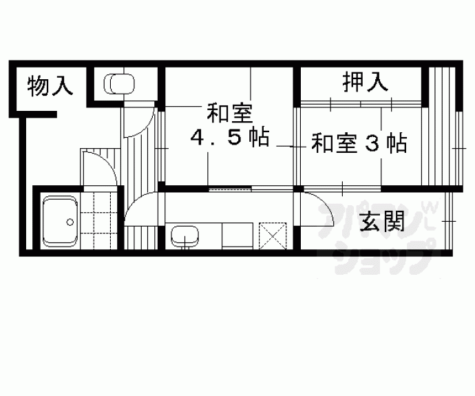 【高野清水町貸家７９】間取