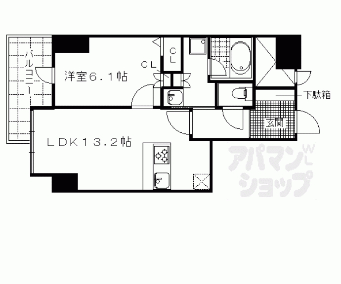 【ライオンズ西洞院五条】間取