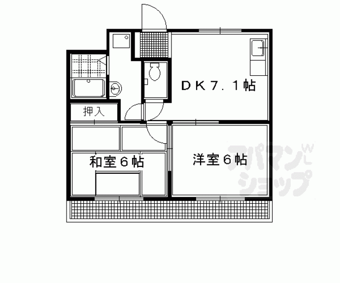 【上阿達谷口マンション】間取