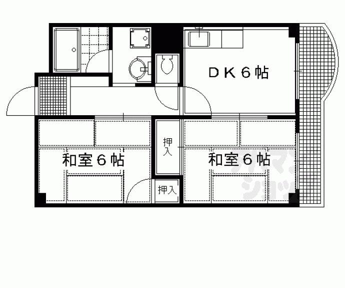 【ハイデンス北大路】間取