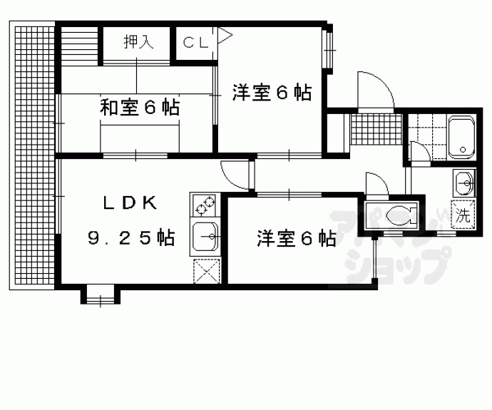 【グリーンヒル北白川】間取