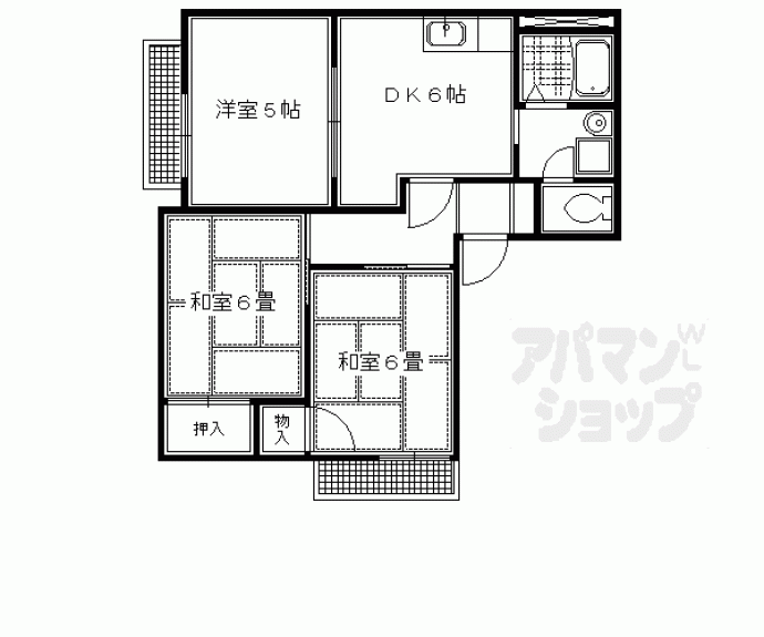 【ガーデンハイツ花園】間取