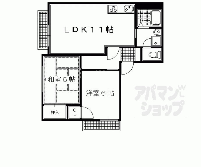【ガーデンハイツ花園】間取