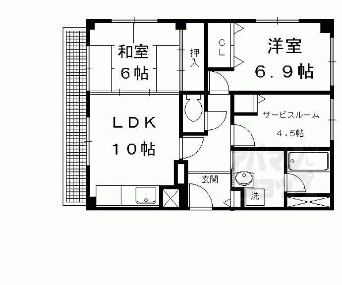 【下鴨夜光町マンション】間取