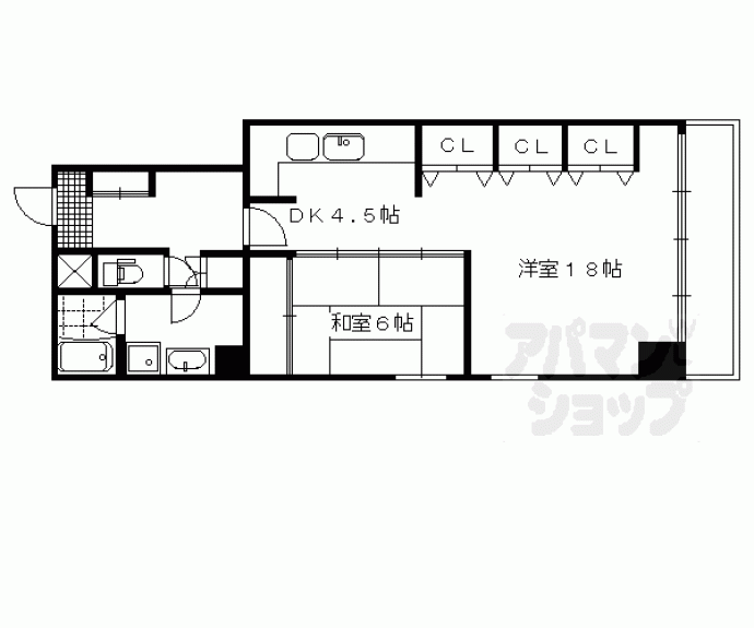 【ルネ・河原町】間取