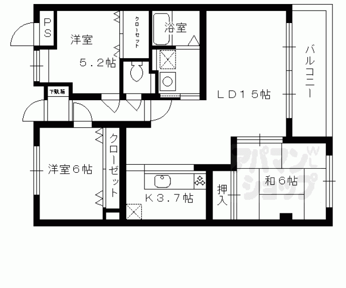 【ＴＡＭＳ　ＣＯＵＲＴ】間取