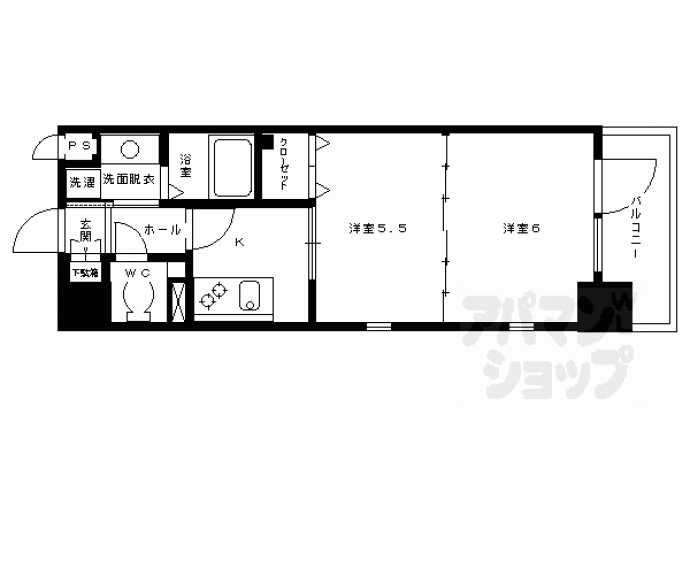 【アリスタ四条西洞院】間取