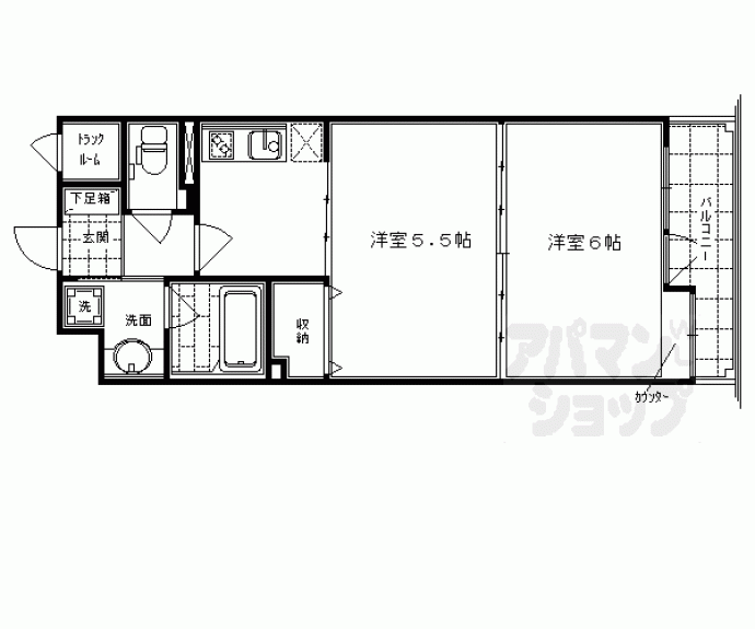 【アリスタ四条西洞院】間取