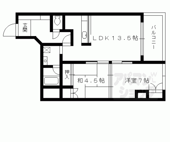【ラフィーネ御池】間取