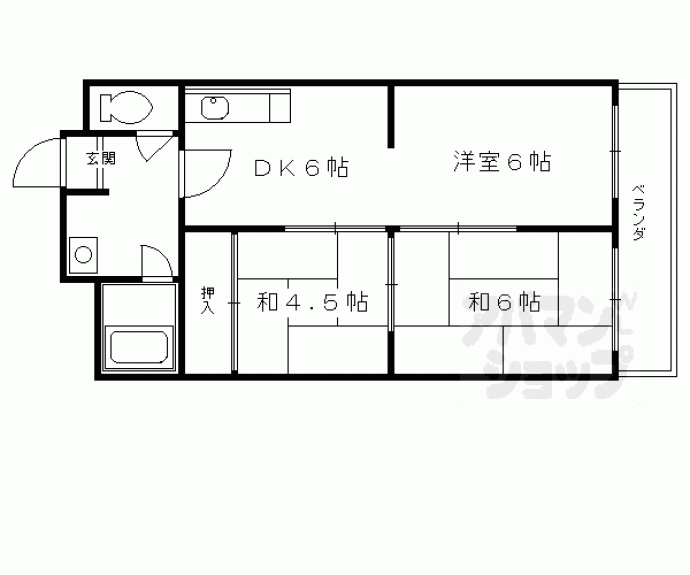 【コーポラス花園】間取