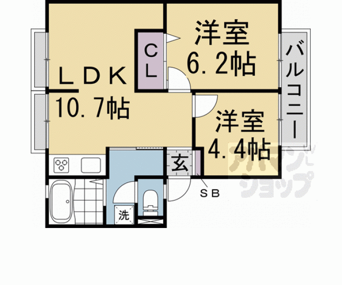 【ベルエール宝ヶ池】間取