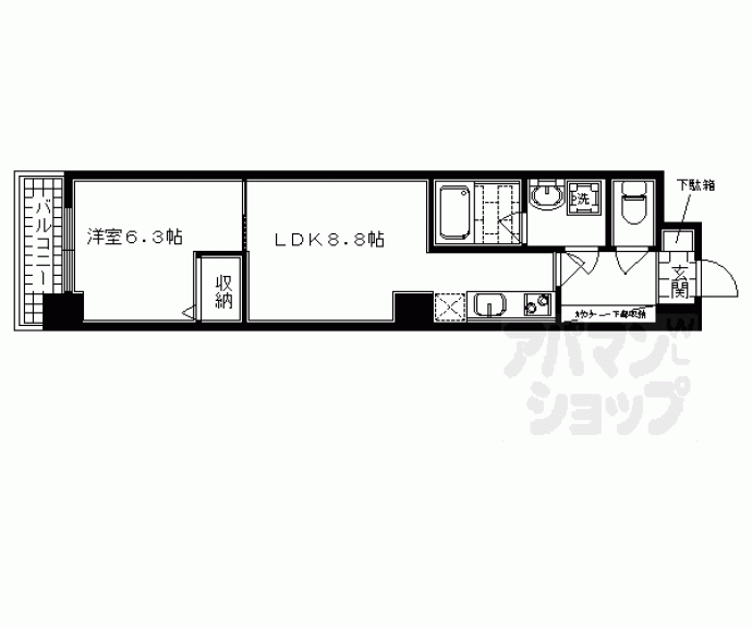 【エターナルコート三条】間取