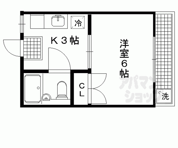 【鴨東ハイツ】間取