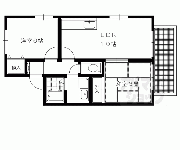 【パレスイツジＣ】間取