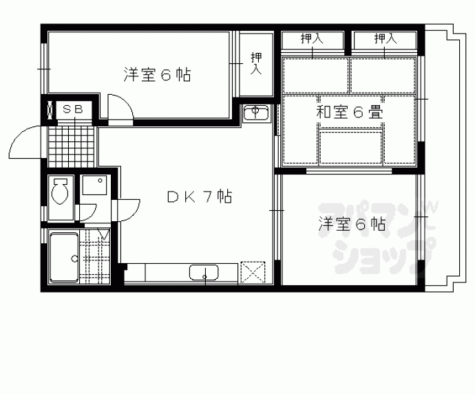 【ベルヴュ宝ヶ池】間取