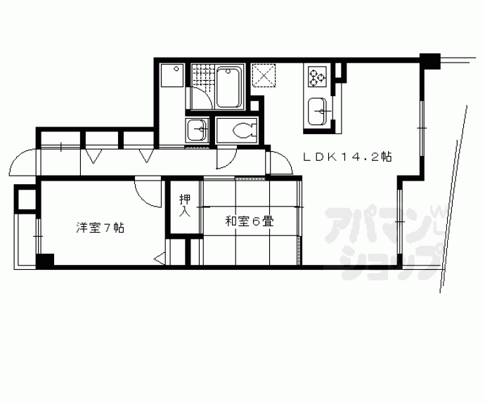 【グランドメゾン修学院　１番館】間取