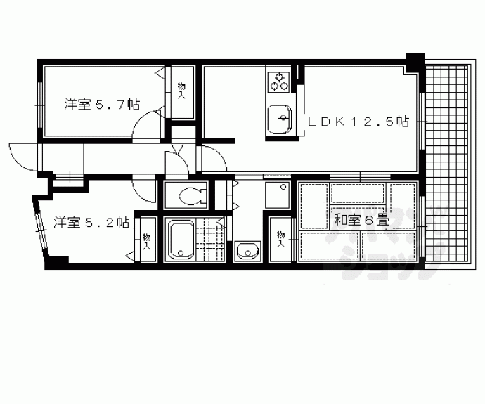【グランドメゾン修学院　１番館】間取