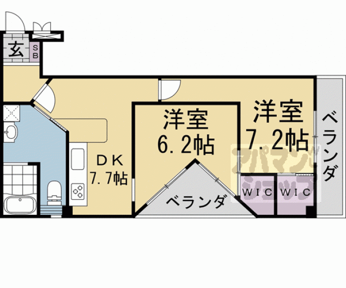 【メゾンベローナ】間取