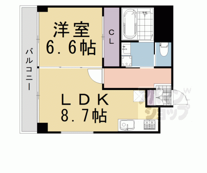 【Ｊ＇ｆｏｒｔ祇園四条】間取