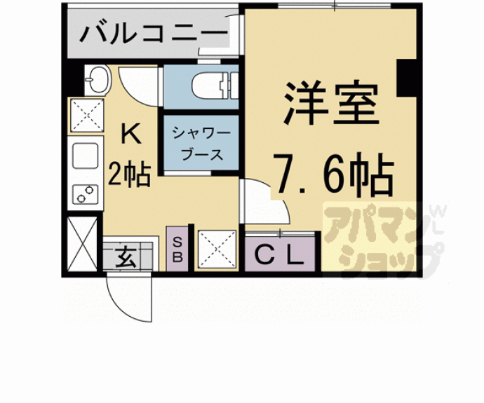 【Ｊ＇ｆｏｒｔ祇園四条】間取
