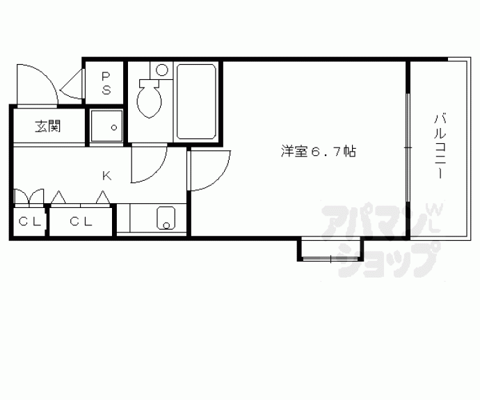 【デトム・ワン城南宮道】間取