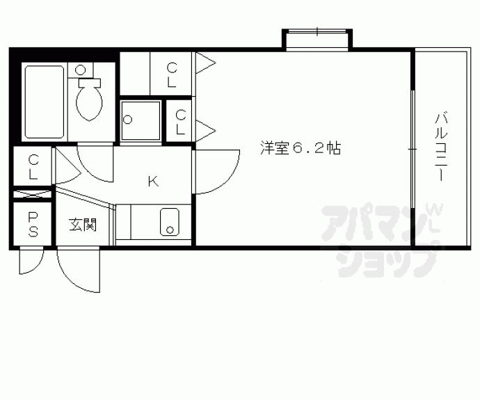【デトム・ワン城南宮道】間取