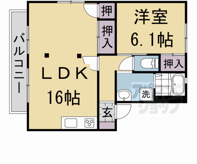【フローラル桃山】間取