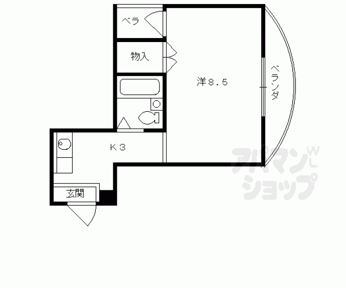 【オンジェームＫ】間取