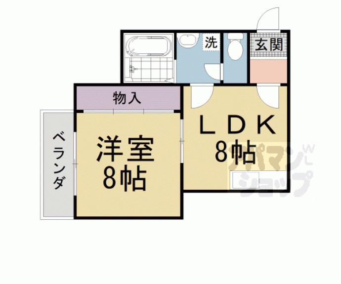 【サンハイツ小栗栖Ⅱ】間取