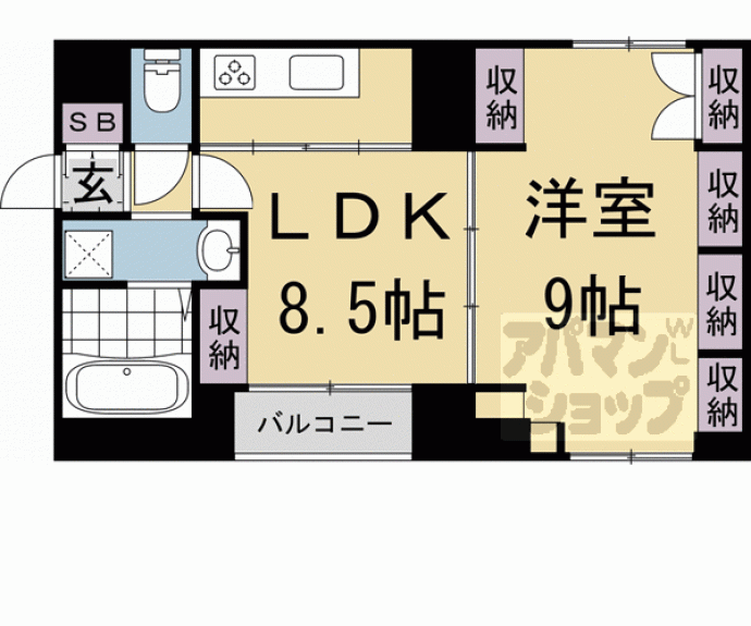 【ヴィラおかざき】間取