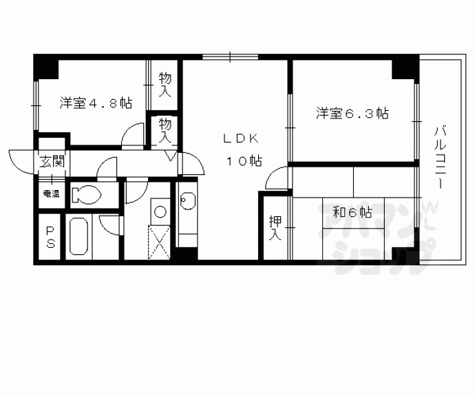 【La・Grazie大久保】間取