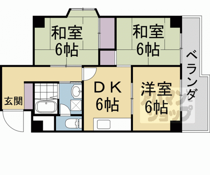 【クレセント宇治】間取