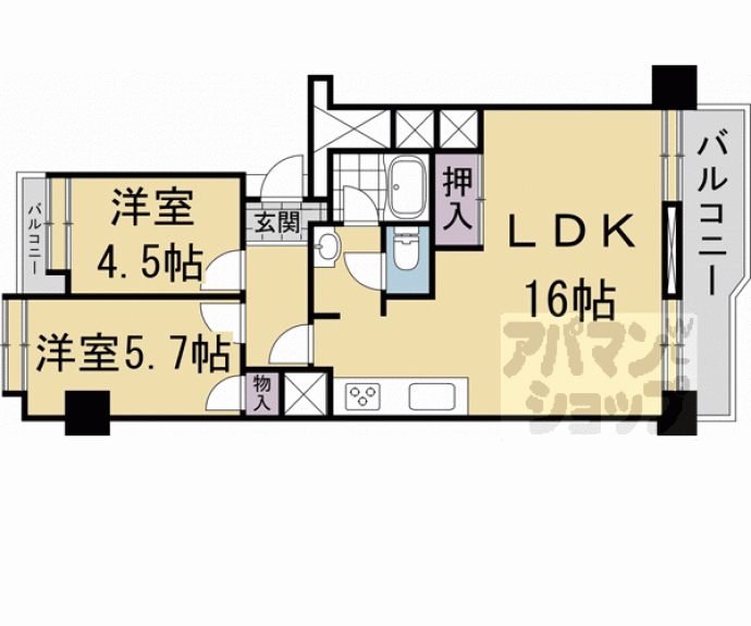 【ローズマンション藤森　Ｂ棟】間取