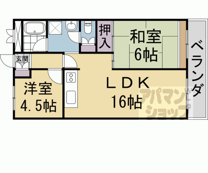 【伏水ハイツ】間取