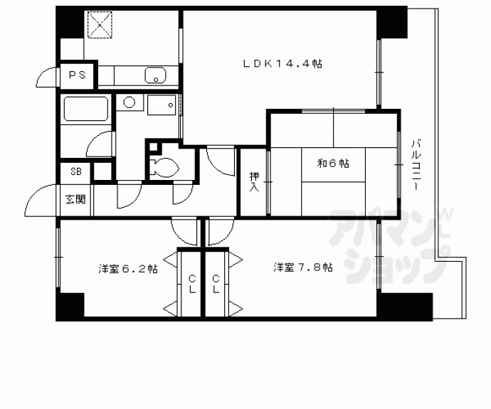 【デ・リード淀城公園】間取