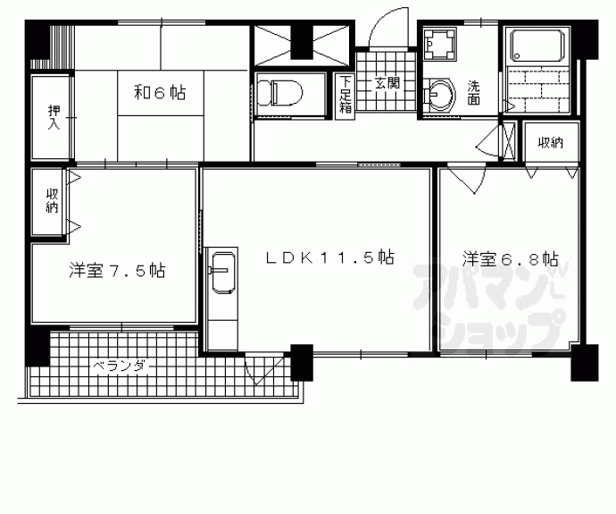 【玉屋・山三小路】間取
