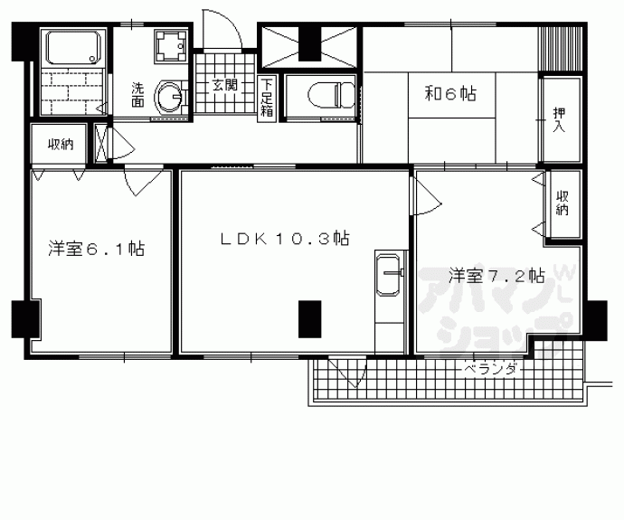【玉屋・山三小路】間取