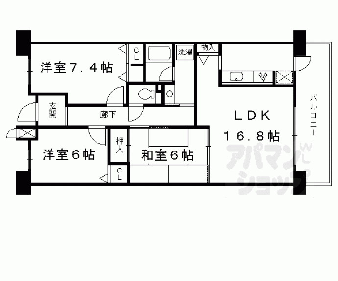 【パデシオン桃山南】間取