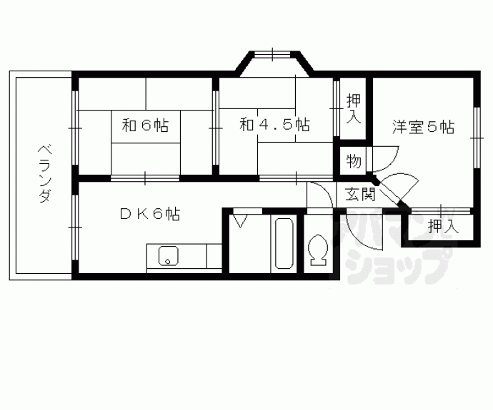 【コーポ桃山】間取